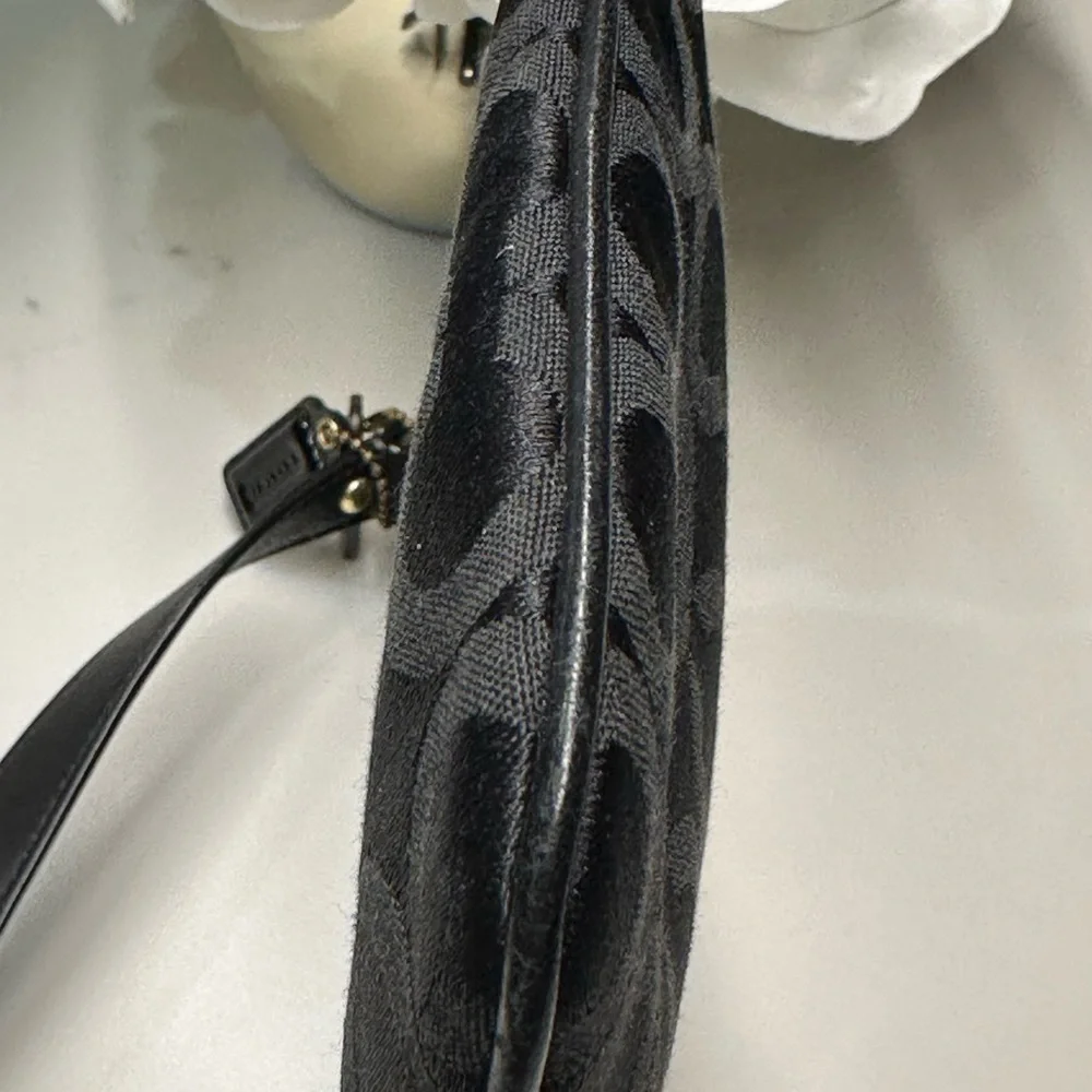 Coach Black Signature Crossbody Bag with Gold Hardware